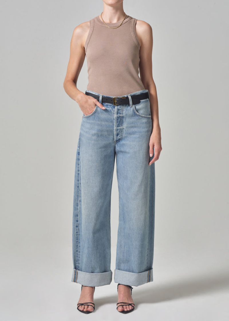 Citizen of Humanity - Ayla Baggy Cuffed Crop Jeans - SKYLIGHT