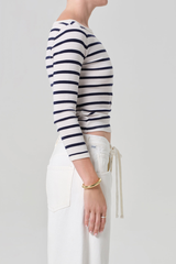 Citizens of Humanity - Boat Neck Slim Tee - AZURESTR