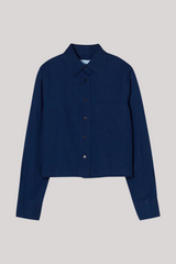 Closed - Cropped Classic Shirt - DARKBLUE
