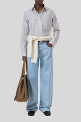 Closed - Cropped Cotton Shirt - CINDBRWN