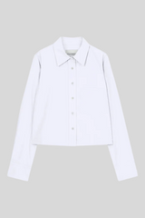 Closed - Cropped Organic Cotton Shirt - WHITE