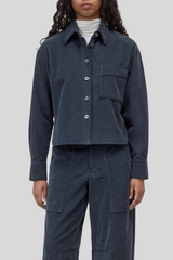 Closed - Cropped Oversized Shirt - STORMBLU
