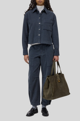 Closed - Cropped Oversized Shirt - STORMBLU