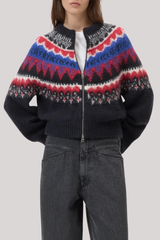 Closed - Cropped Zip Cardigan - COSMGREY