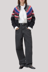 Closed - Cropped Zip Cardigan - COSMGREY