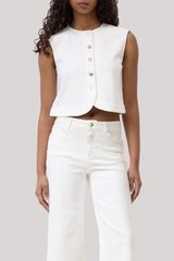 Closed - Denim Vest - WHITE
