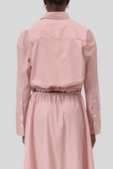 Closed - Gathered Shirt - BRICKRED