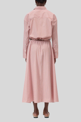 Closed - Gathered Skirt - BRICKRED