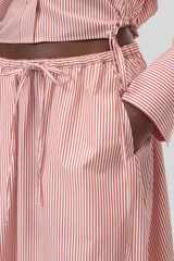 Closed - Gathered Skirt - BRICKRED