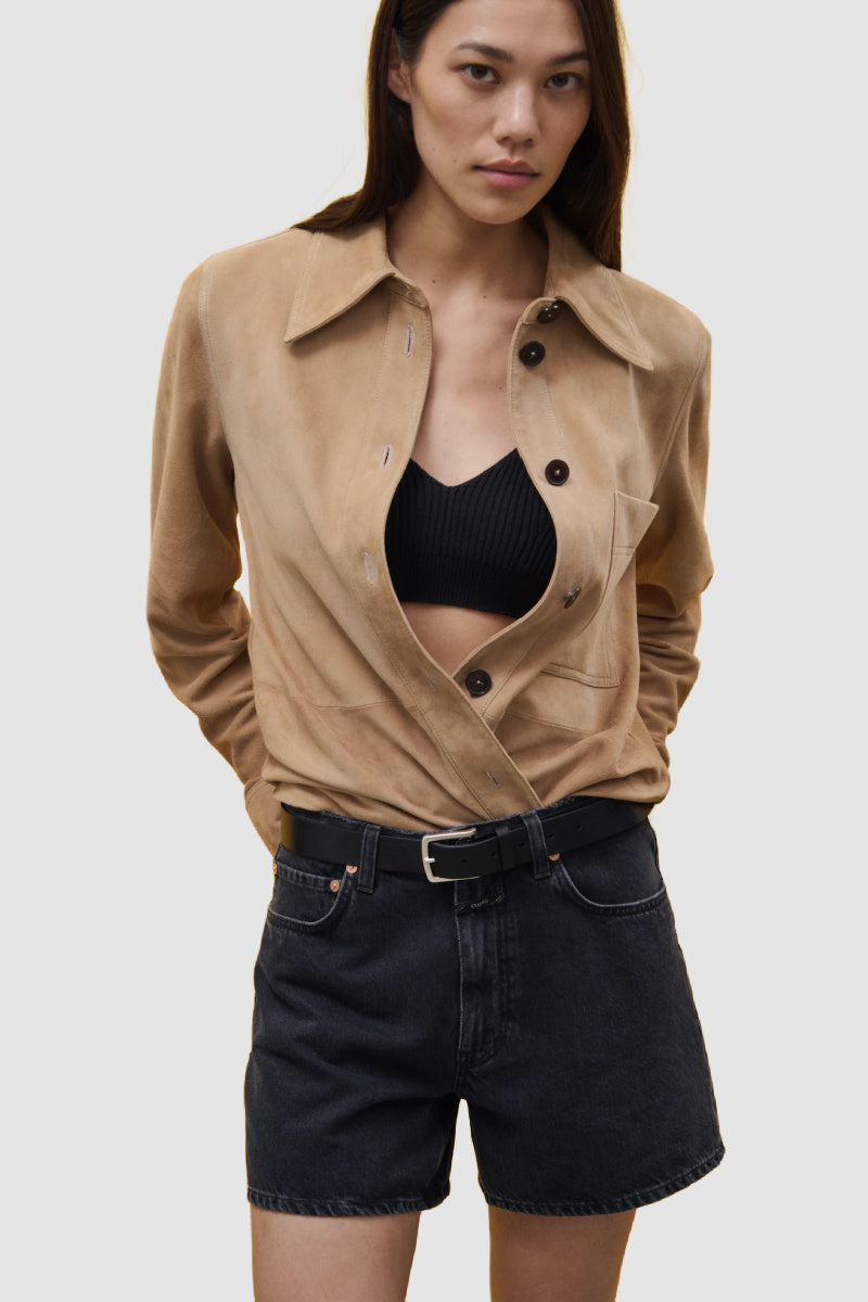 Closed - Janey Denim Short - DARKGREY