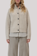 Closed - Rollneck Cardigan - SILTGREY
