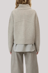 Closed - Rollneck Cardigan - SILTGREY