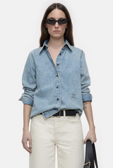 Closed - Straight Fitted Shirt - MIDBLUE