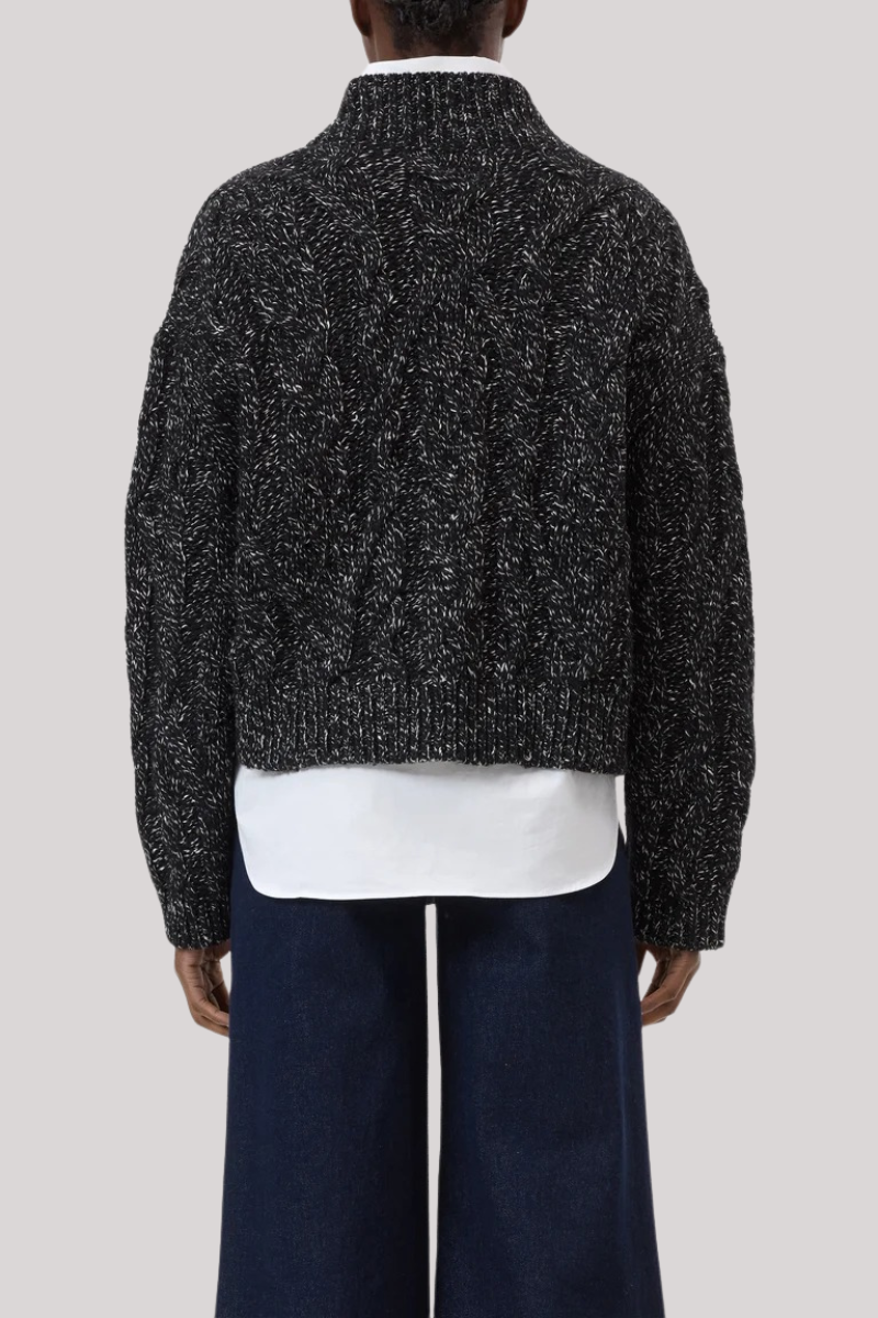 Closed - Troyer Cardigan With Zip - DRKGRYME