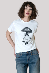 Cpress Studio - April Showers Mushie Tee - WORNWHT