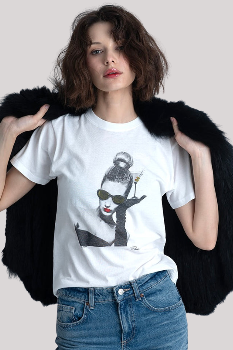 Cpress Studio - Extra Dirty Mushie Tee - WORNWHT