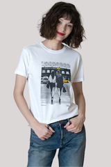 Cpress Studio - Girls Day Out Mushie Tee - WORNWHT