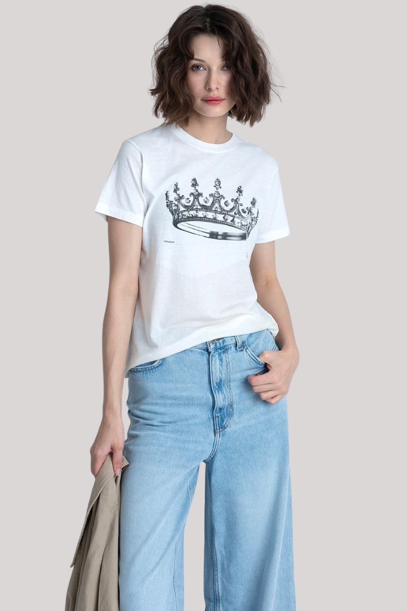 Cpress Studio - Princess Mushie Tee - WORNWHT