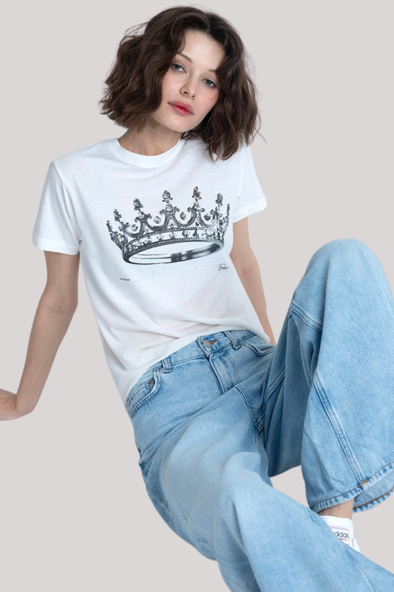 Cpress Studio - Princess Mushie Tee - WORNWHT