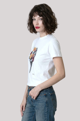 Cpress Studio - Scoop & Bloom Mushie Tee - WORNWHT