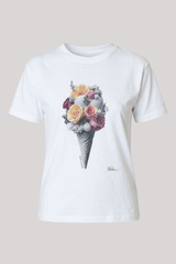Cpress Studio - Scoop & Bloom Mushie Tee - WORNWHT