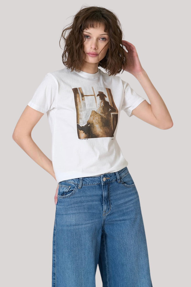 Cpress Studio - Try and Make Me Mushie Tee - WORNWHT