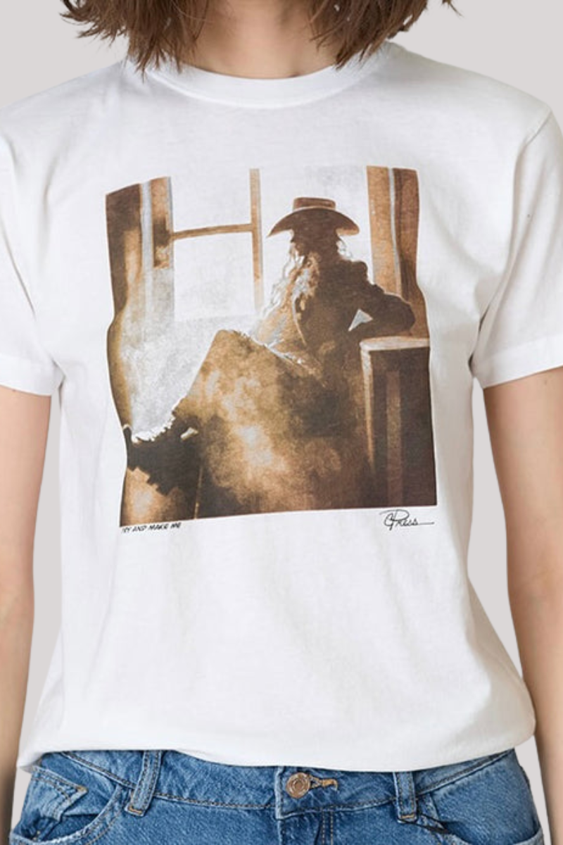 Cpress Studio - Try and Make Me Mushie Tee - WORNWHT