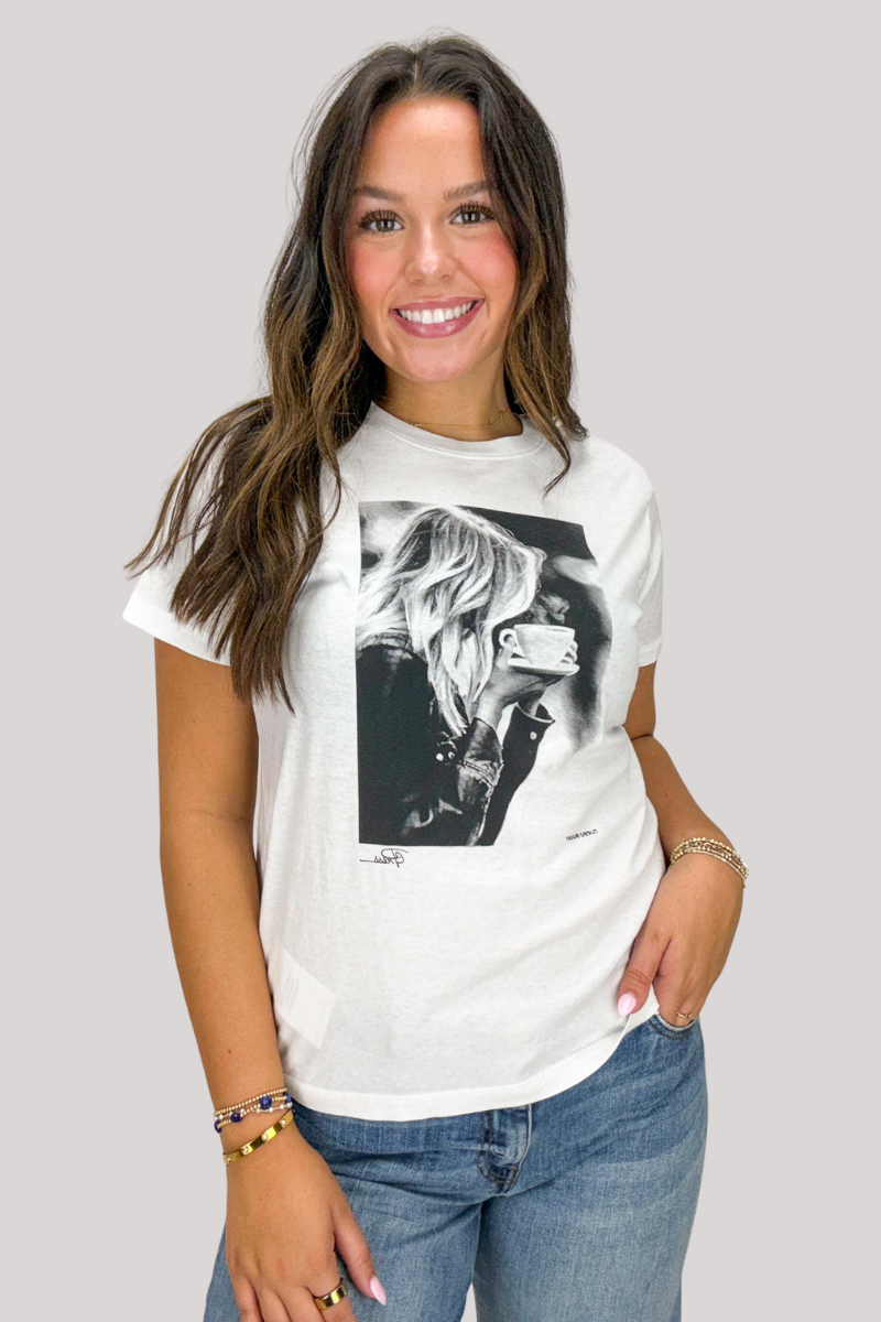 Cpress Studio - Turbo Boost Mushie Tee - WORNWHT