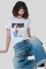CPress Studio - 5Th Ave Mushie Tee - WORNWHT