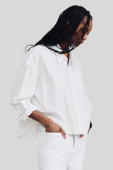 Denimist - Bailey Cropped Shirt - BRUECRWH