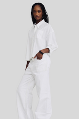 Denimist - Bailey Cropped Shirt - BRUECRWH