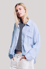 Denimist - Cropped Shirt - LTBLUE