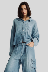 Denimist - Cropped Work Shirt - INDCHAMB