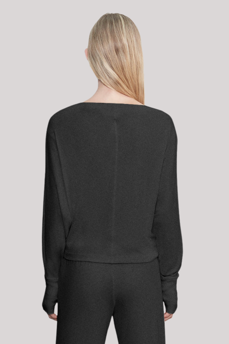 Enza Costa - Cashmere Dolman Top - CHARCOAL