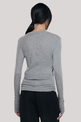 Enza Costa - Cashmere Easy Cuffed U - SMOKE