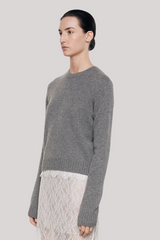 Enza Costa - Cashmere Easy Long Sleeve Crew - THUNDER