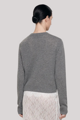 Enza Costa - Cashmere Easy Long Sleeve Crew - THUNDER