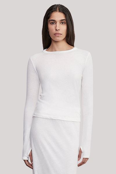 Enza Costa - Cashmere New Classic Long Sleeve Crew Black / Xs