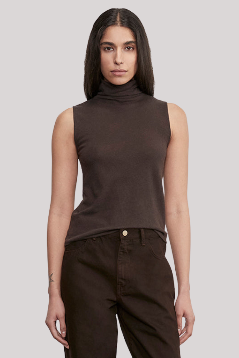 Enza Costa - Cashmere Shell - DRKBROWN