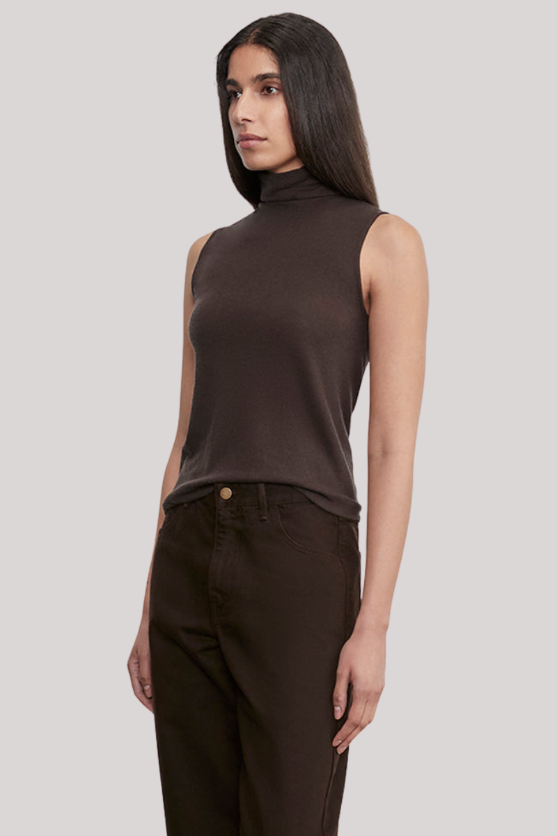 Enza Costa - Cashmere Shell - DRKBROWN