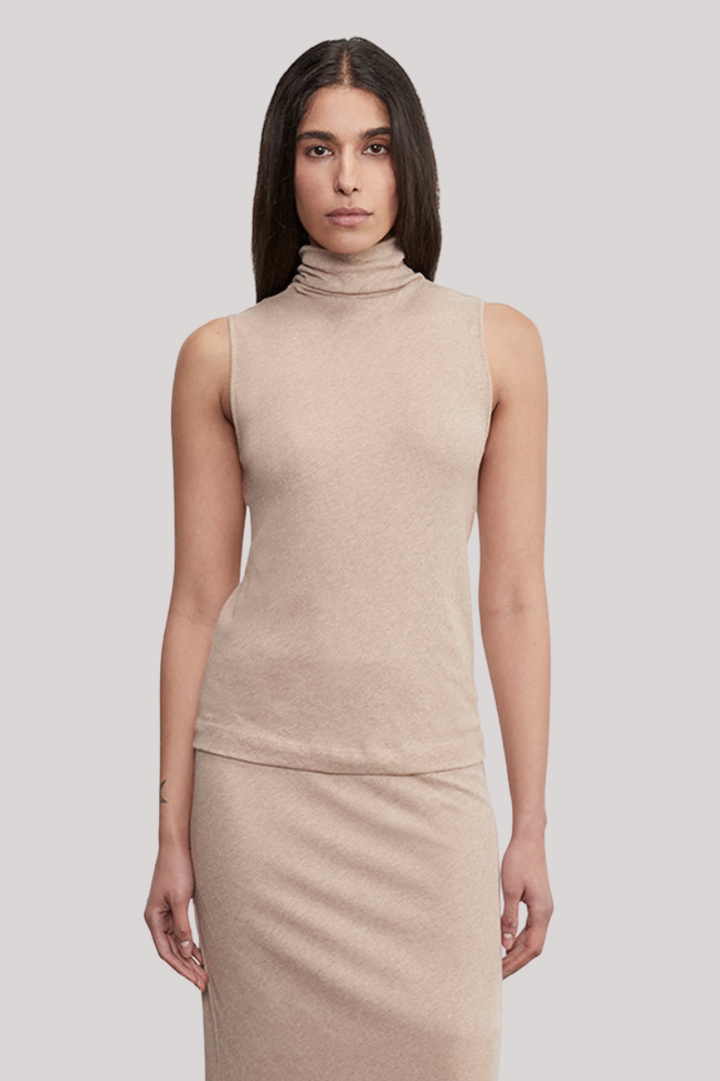 Enza Costa - Cashmere Shell - KHAKI