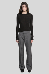 Enza Costa - Cashmere Shrunken Crew - BLACK