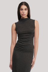 Enza Costa - Cashmere Sleeveless Twist Top - CHARCOAL