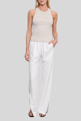 Enza Costa - Cotton Rib Boy Tank - CHAMPAGN