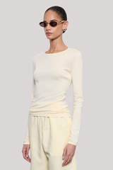 Enza Costa - Fine Supima Cotton L/S Crew - FLAN
