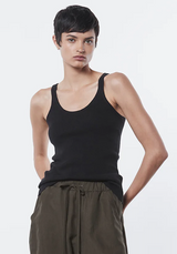 Enza Costa - Linen Knit Strappy Tank - BLACK