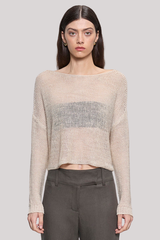 Enza Costa - Linen Open Knit Batea - PEARLGRY