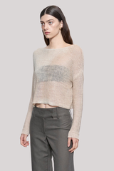 Enza Costa - Linen Open Knit Batea - PEARLGRY