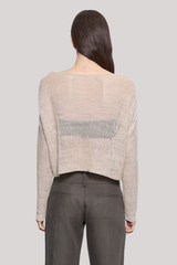 Enza Costa - Linen Open Knit Batea - PEARLGRY