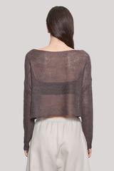 Enza Costa - Linen Open Knit Batea - PEBBLE
